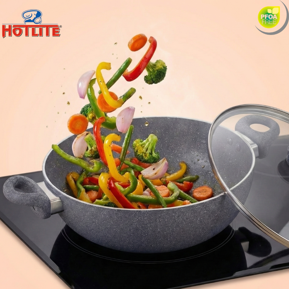 Hotlite Non-Stick DEEP KARAHI with Glass LID